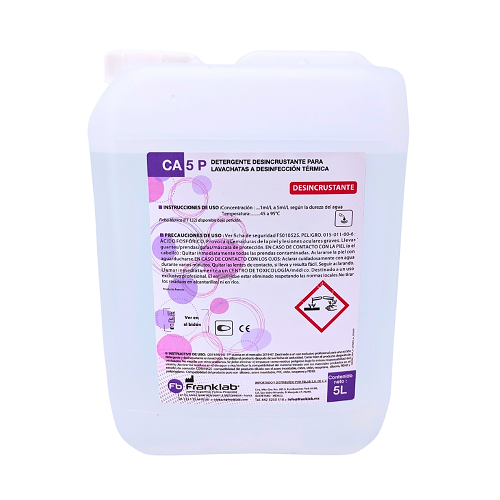 Detergente desincrustante acido para lavacomodos caja c/4 bidones de 5L