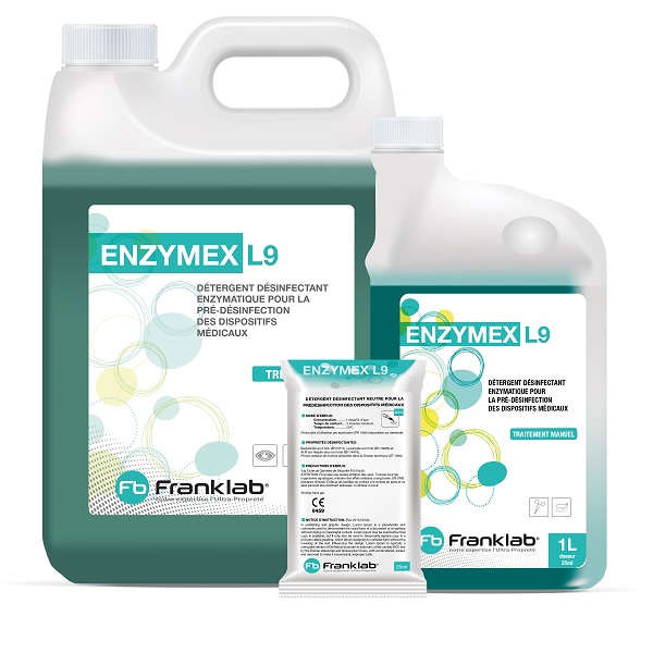 Detergente desinfectante multienzimatico para el lavado manual de dispositivos médicos Enzymex L9 (Bidon 5L)