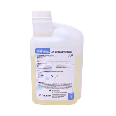 Detergente liquido multienzimatico Enzymex LD para lavadoras automatizadas y por inmersion de 1L