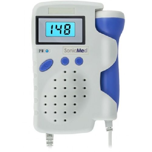 Doppler fetal portatil 2.5Mhz pantalla LCD recargable