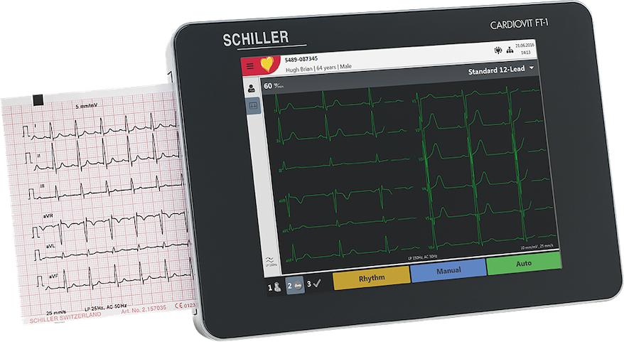 Electrocardiografo CARDIOVIT FT-1 con interpretacion, 12 canales