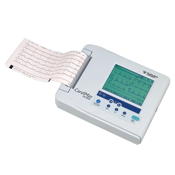 Electrocardiógrafo de 6/12 canales pantalla táctil de LCD con batería y analisis de arritmias