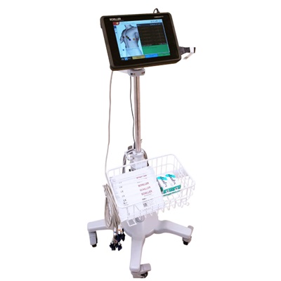 Carro de transporte X1 con canasta para electrocardiografo Cardiovit FT-1