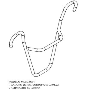 [MAR-MACC-9901] Gancho de sujecion para camilla en ambulancia en acero galvanizado