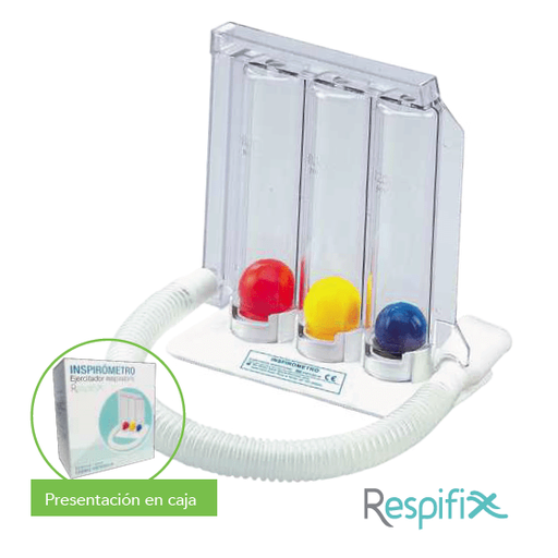 [RPX-G6018] Inspirómetro Incentivo de 3 bolitas (ejercitador respiratorio) caja con 20 pzas