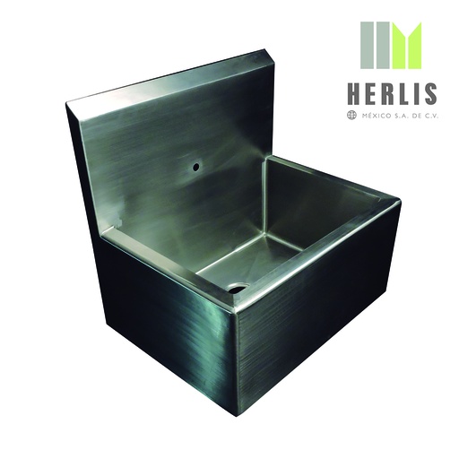 [HEL-HM118] Lavabo para cirujano sencillo en acero inoxidable 80x60x76 cm