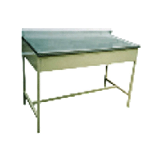 [HEL-HM300] Mesa alta de 120 cm con respaldo fabricado cubierta lamina de acero inoxidable