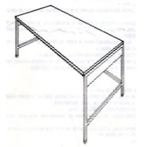 [HEL-HM277] Mesa alta de 120x70x90 cm cubierta acero inoxidable cal 18