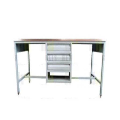 [HEL-HM274] Mesa alta de 230 cm con cajonera central, medidas 230x70x90cm