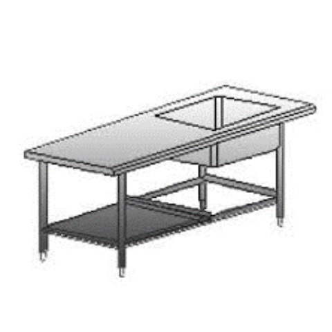 [HEL-HM333] Mesa de 150 cm con fregadero derecho de 150 x 70 x 90 cm