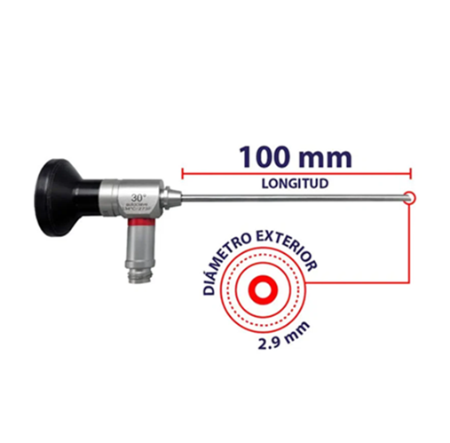 [XIG-OT1001] Lente de laparoscopia Long 100 mm x 2.7 mm Diam. Ext.