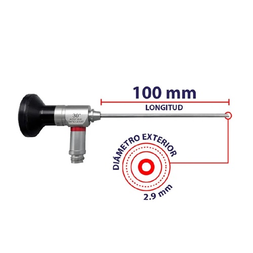 [XIG-OT1002] Lente de laparoscopia Long 100 mm x 2.9 mm Diam. Ext.