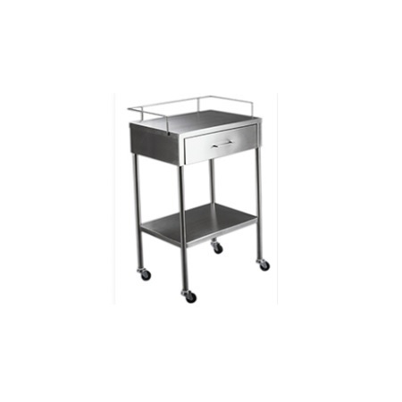 [HEL-HM211] Mesa pasteur con cajón de acero inoxidable 60x40x100 cm  Cat. HEL-HM211 Herlis