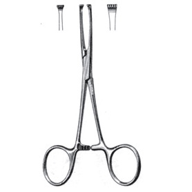 [KUA-16-0003] Pinza de Baby Allis de 4x5 dientes de 12.5 cm de longitud