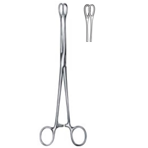 [DEM-16.171.20] Pinza de anillos Foerster porta esponja estria curva de 20 cm Cat. DEM-16.171.20 Dewimed