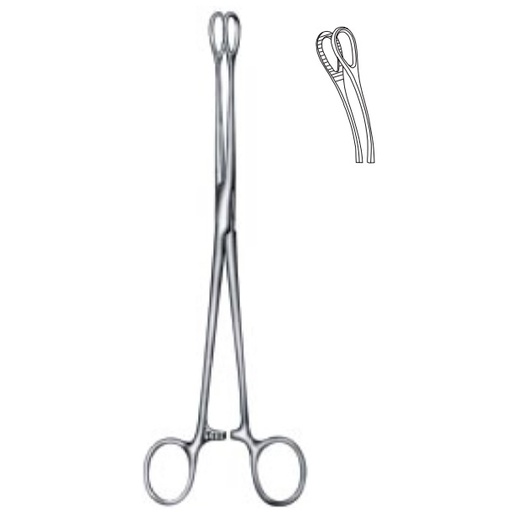 [DEM-16.171.25] Pinza de anillos foerster porta esponja estria curva de 25cm Cat. DEM-16.171.25 Dewimed