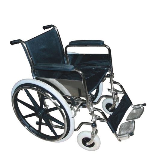 [HCR-DY1901B-46] Silla cromada con descansapies y descasabrazos desmontables