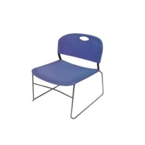 [HEL-HMAD-06-Z] Silla fija apilable con estructura de trineo cromada