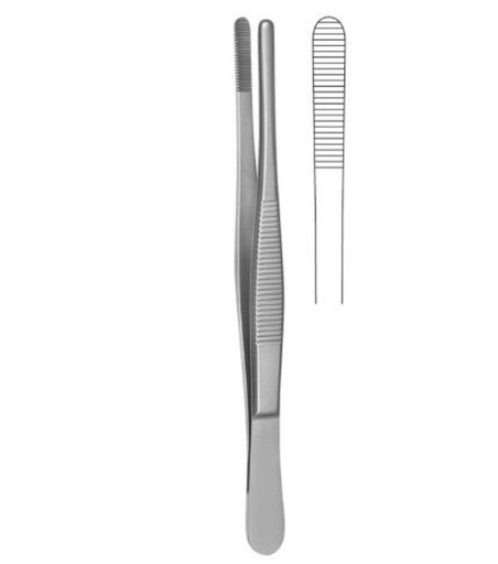 [6BI-168] Pinza disección Adson S/Muesca 12 cm