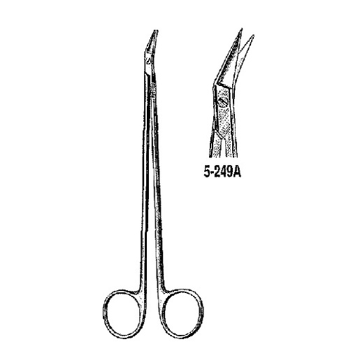 [MIX-5-249A] Tijeras POTTS-SMITH, 7-1 / 4 "(183 mm), ánguladas a 25 grados, cuchillas de 18 mm