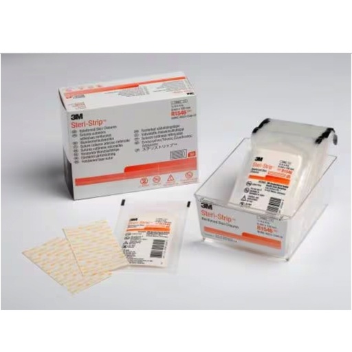 [3MR-R1546] Tiras estériles para cierre de heridas Steri-Strip™ reforzado. Medida: 0.6 x 10.0cm caja con 50 piezas