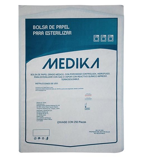 [MDK-762042] Bolsa para esterilizar 20x42 cm para gas o vapor caja c/1000 bolsas