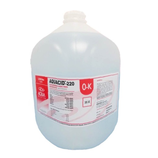 [AQM-AQ220] Ácido para hemodiálisis Aquacid-220 0K 10 cajas con 4 Galones cada uno (40 galones)