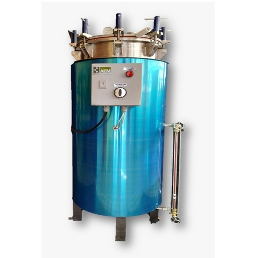 [AEM-V42L-MV] Autoclave vertical manual de vapor 42 lts dimensiones de cámara 30x60 cm