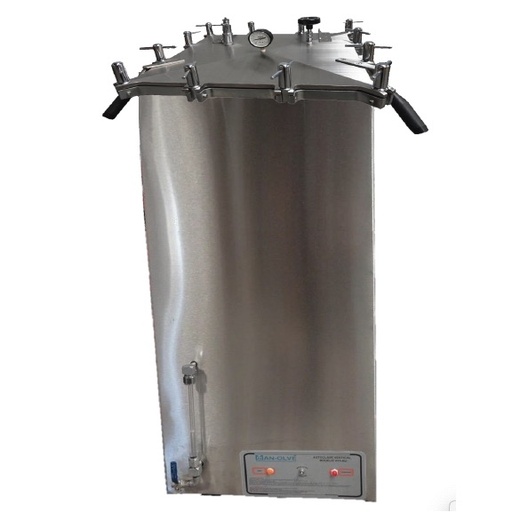 [MOL-V45-3C] Autoclave vertical automática cuadrada para laboratorio con canastilla 3 calores 45x45x90 cm 182 Lt. modelo V45 AU y V45-3C