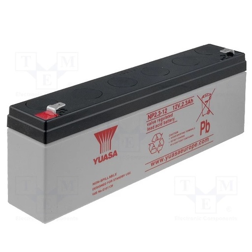 [SCH-NP2.3-12] Batería 12V 2,3Ah para desfibrilador Schiller Defigard 4000