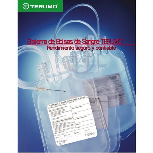 [TRB-8PB3AO456Z0Y] Bolsa para sangre triple CPD/SAGM S/A 450 ml caja con 32 bolsas