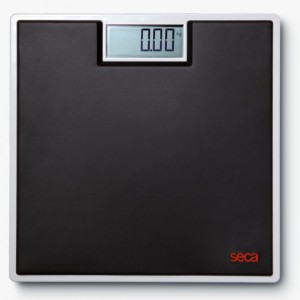 [SEC-803-NEGRA] Báscula electrónica con recubrimiento de caucho bicomponente de alta calidad negra Cap. 150 Kgs.