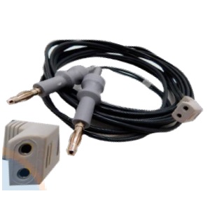 [MDK-CP1003] Cable para pinza bipolar con entrada americana (plug 2 pines) 4 mm banana plug