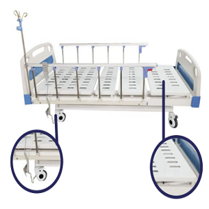 [IME-CE3PS] Cama eléctrica de 3 posiciones con barandales de aluminio, cabecera y piecera de ABS y porta suero.