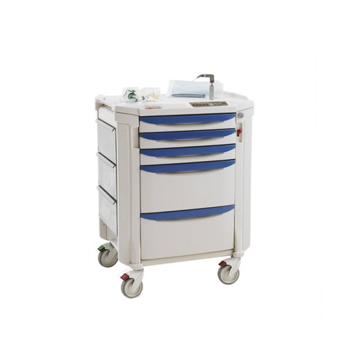 [MET-FLXAIR] Carro para medicamentos y material de curación mod. Flexline con 5 cajones medidas 22.375"x32.25"x41.875"