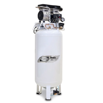 [EAS-EL050E100-090MV] Compresor de aire MedicAir 1 Hp 1 etapa libre de aceite con tanque de 90 litros 116 PSI