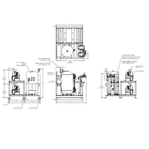 [PWX-MPD0308-3K4] Compresor grado medico de 3HP, dúplex 80 Gal. Mod. MPD0308 con refrigerantes