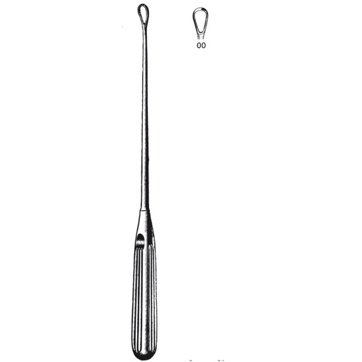 [KUA-30-1205-00] Cucharilla de Sims Uterina de 27.9 cm Aguda # 00