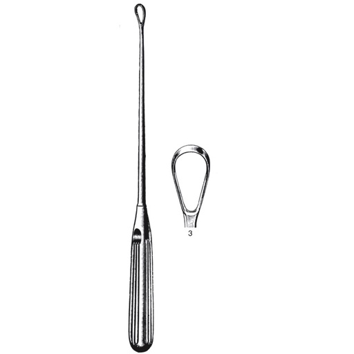 [KUA-30-1205-3] Cucharilla de Sims Uterina de 27.9 cm Aguda # 3