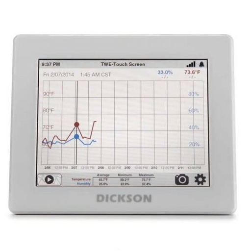 [DIK-TWP] Data logger con pantalla touchscreen 8 pulgadas con 1 sensor descarga USB Mod. TWP